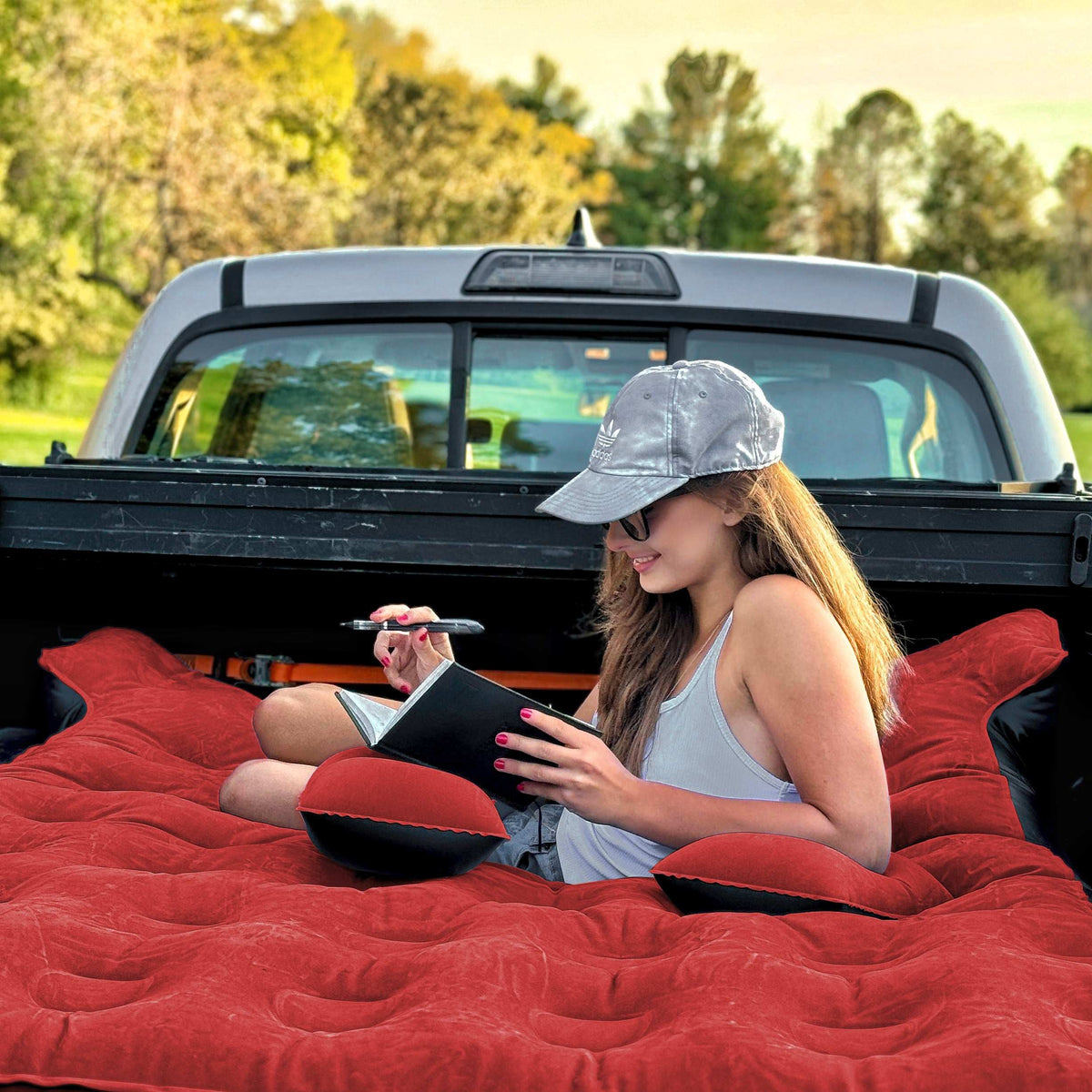 5.5-6.5ft Full Size Truck Bed Air Mattress Red