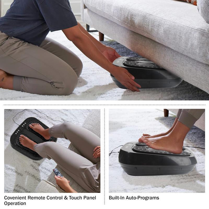 Multifunctional Foot Massager, Vibration Heating Electric Foot Circulation Stimulator, Foot, Leg, and Calf Relaxation Massage Device, Home Use with Remote Control Foot Massager.