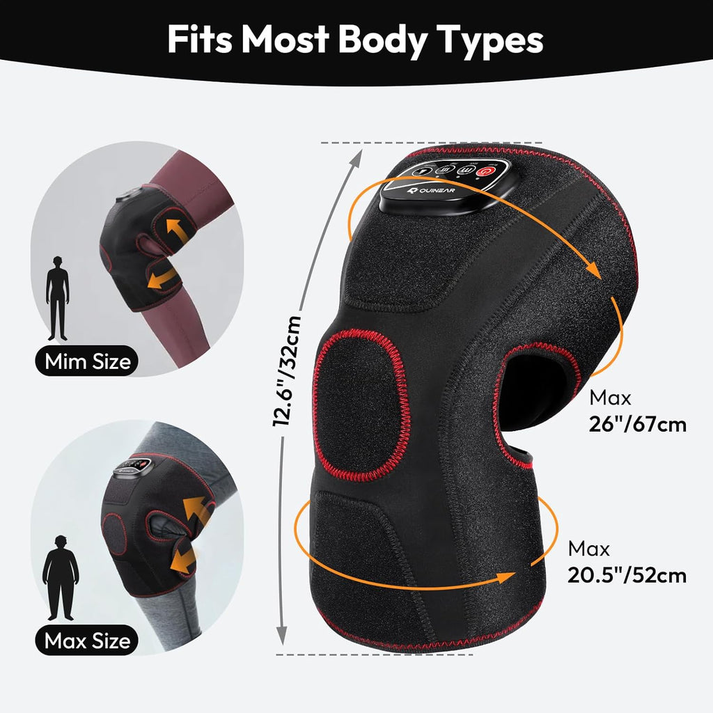 Knee Massager for Pain Relief,Air Compression Heating Pad for Knee,Heated Knee Warmers Wrap, 3 Modes & 3 Intensities