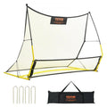 Soccer Trainer, 2-IN-1 Portable Soccer Rebounder Net, 71'X40' Iron Soccer Practice Equipment, Sports Football Rebounder Wall with Portable Bag, Perfect for Team Solo Training, Passing, Volley