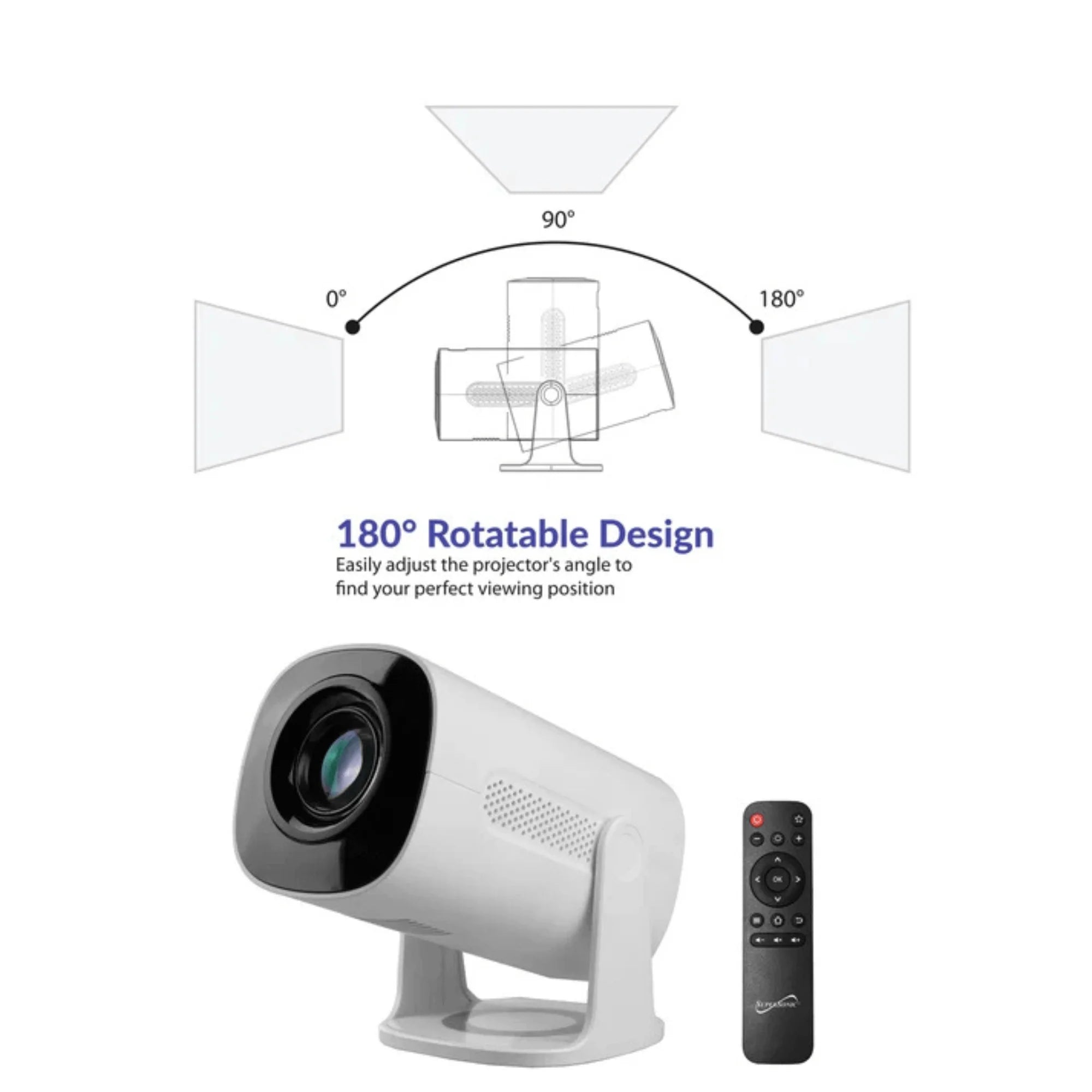 Supersonic Smart Wifi Streaming Projector with Bluetooth