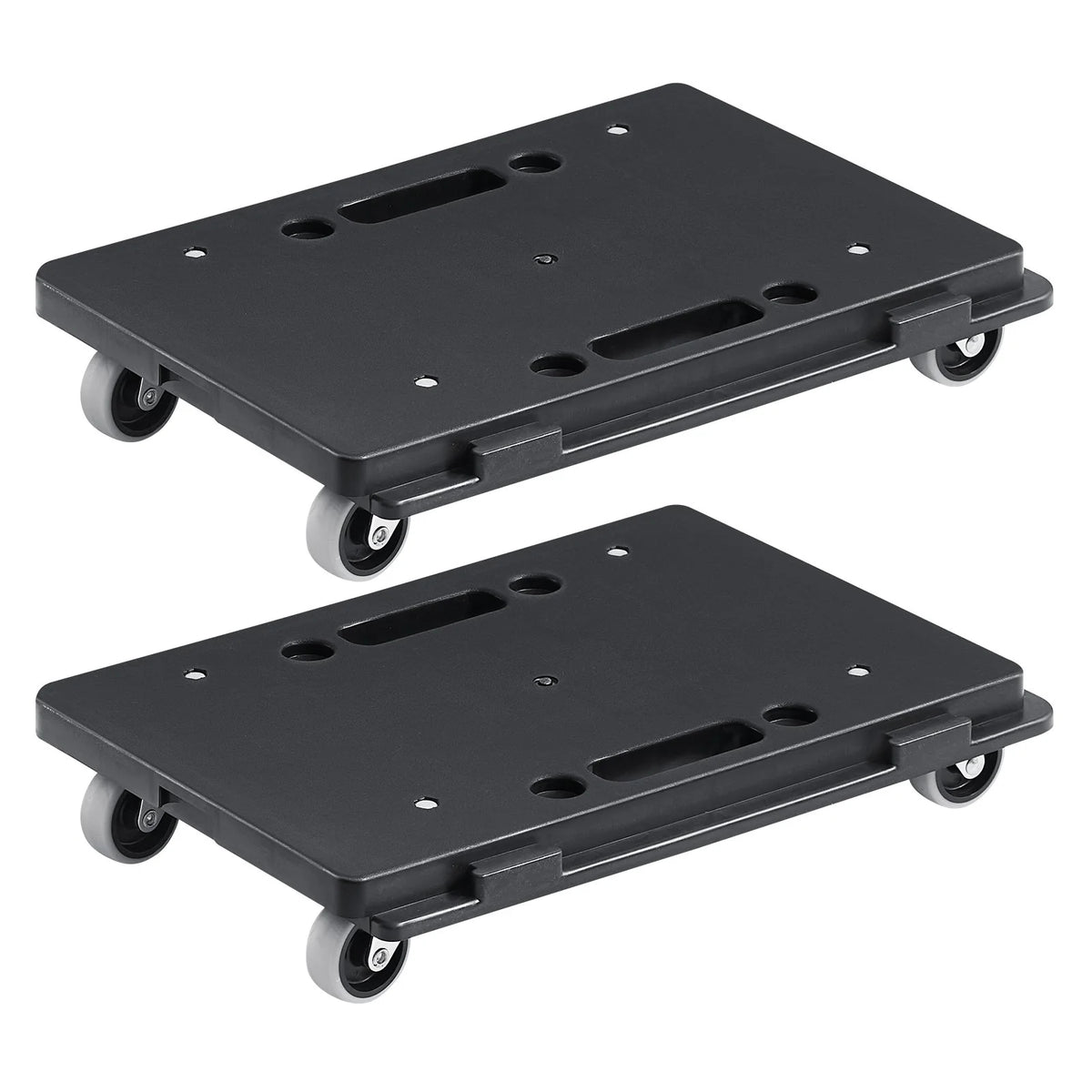 Furniture Dolly, 500 Lbs Capacity Each Count, Furniture Mover with Wheels, Portable Moving Rollers 4 Wheels Heavy Duty, Small Flat Dolly Cart with Interlocking for Heavy Furniture, 2 Pack, Black