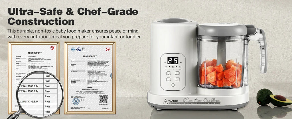 4-In-1 Auto-Clean, Bpa-Free, for 4-12 Months Baby Food Maker Steamer Blender