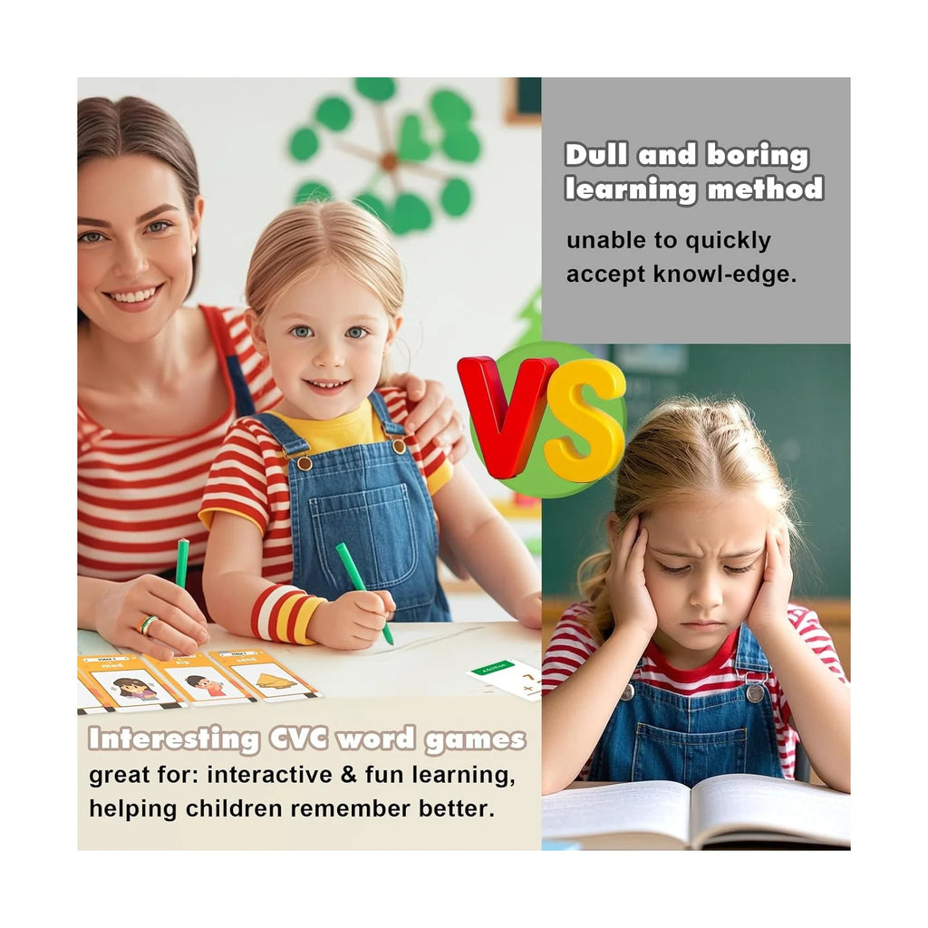 Alphabet Talking Flash Cards & Math Games for Kids 2-8, Speech Therapy Toys, ABC Learning Toys, 56 Math Flashcards & 106 CVC Word Games, Preschool Kindergarten Gifts for Boys & Girls