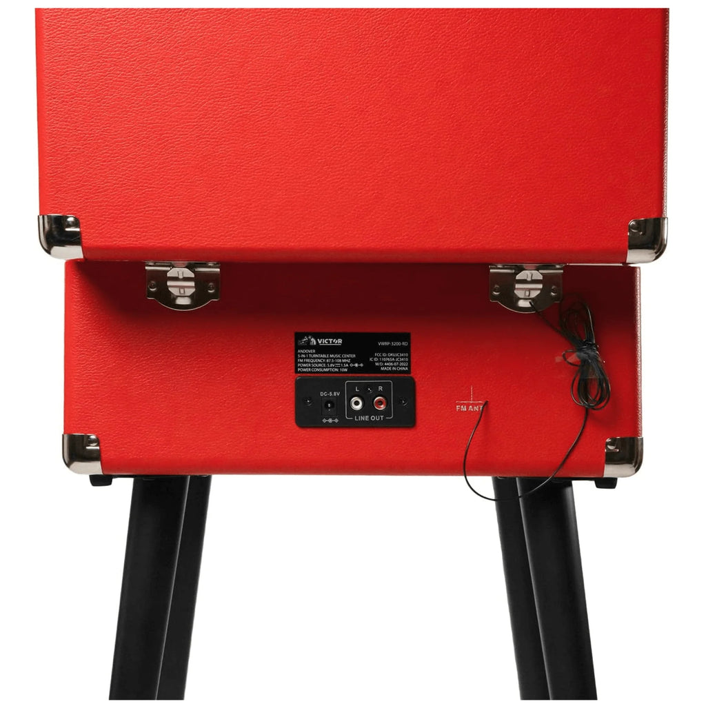 Victor Andover 5-In-1 Music Center with Chair-Height Legs and Bluetooth Function
