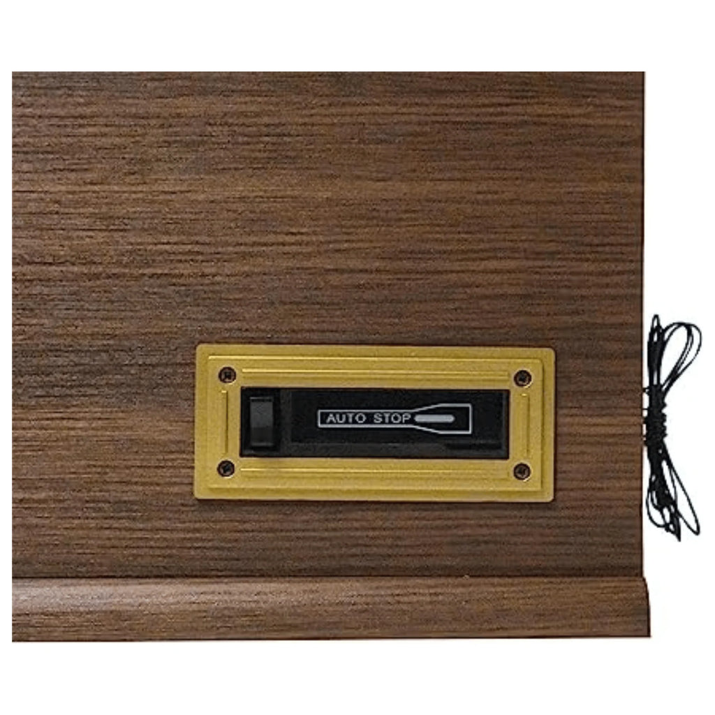 Victor State 7-In-1 Wood Music Center with 3-Speed Turntable and Dual Bluetooth