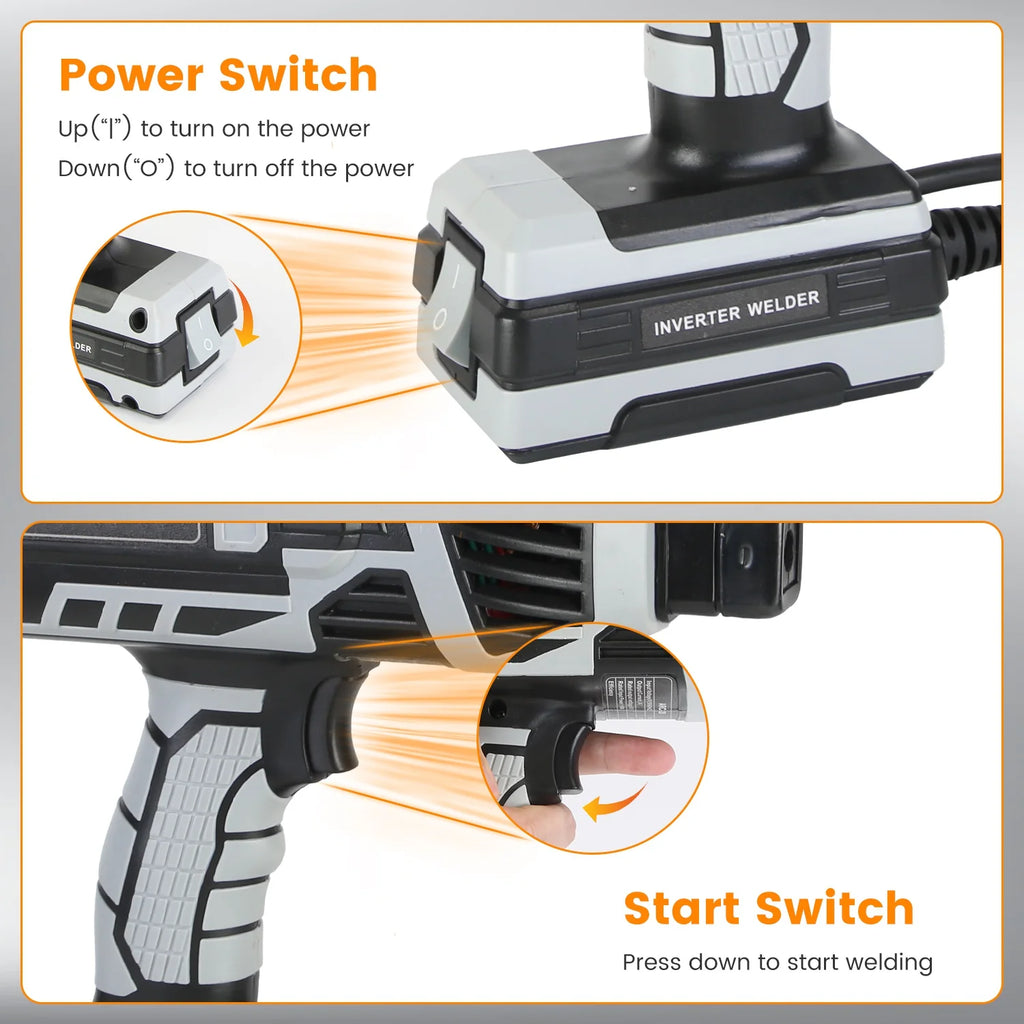 1Set 110V 120Amp Welding Machine 4600W Portable Welder Gun Hand Held Welding Machine Electric Stick Welder with 20 to 120Amp Output IGBT Inverter