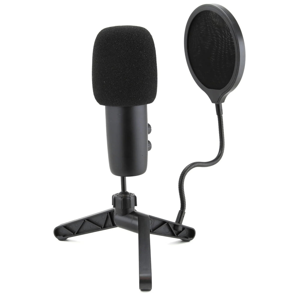 Emerson USB Gaming and Streaming Condenser Microphone with LED Lighting
