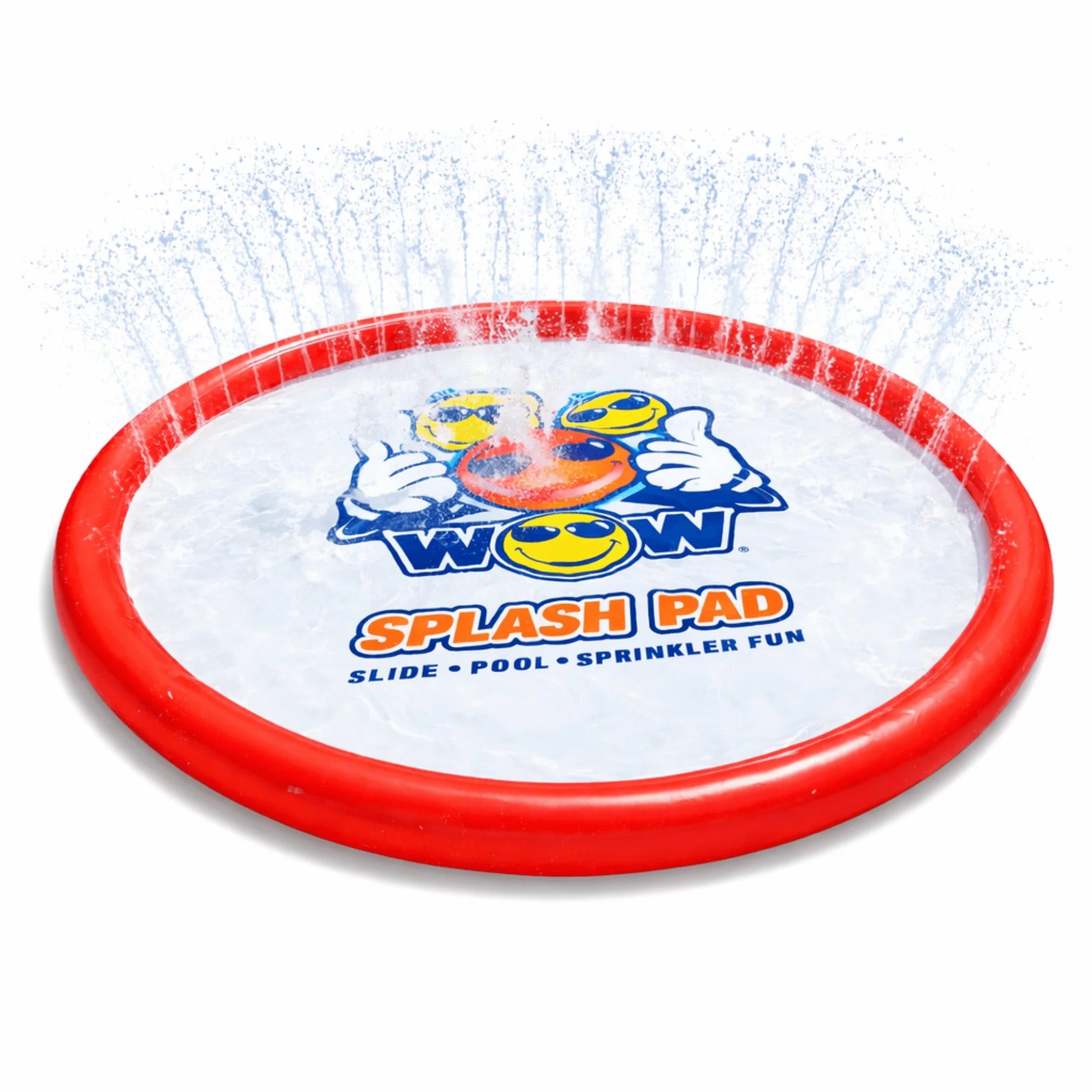WOW Watersports Splash Pad 10' W Built-In Adjustable Sprinkler System and Thick PVC