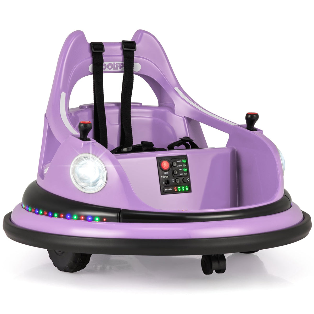 12V Kids Ride On Bumper Car with Remote Control and Dual Joysticks