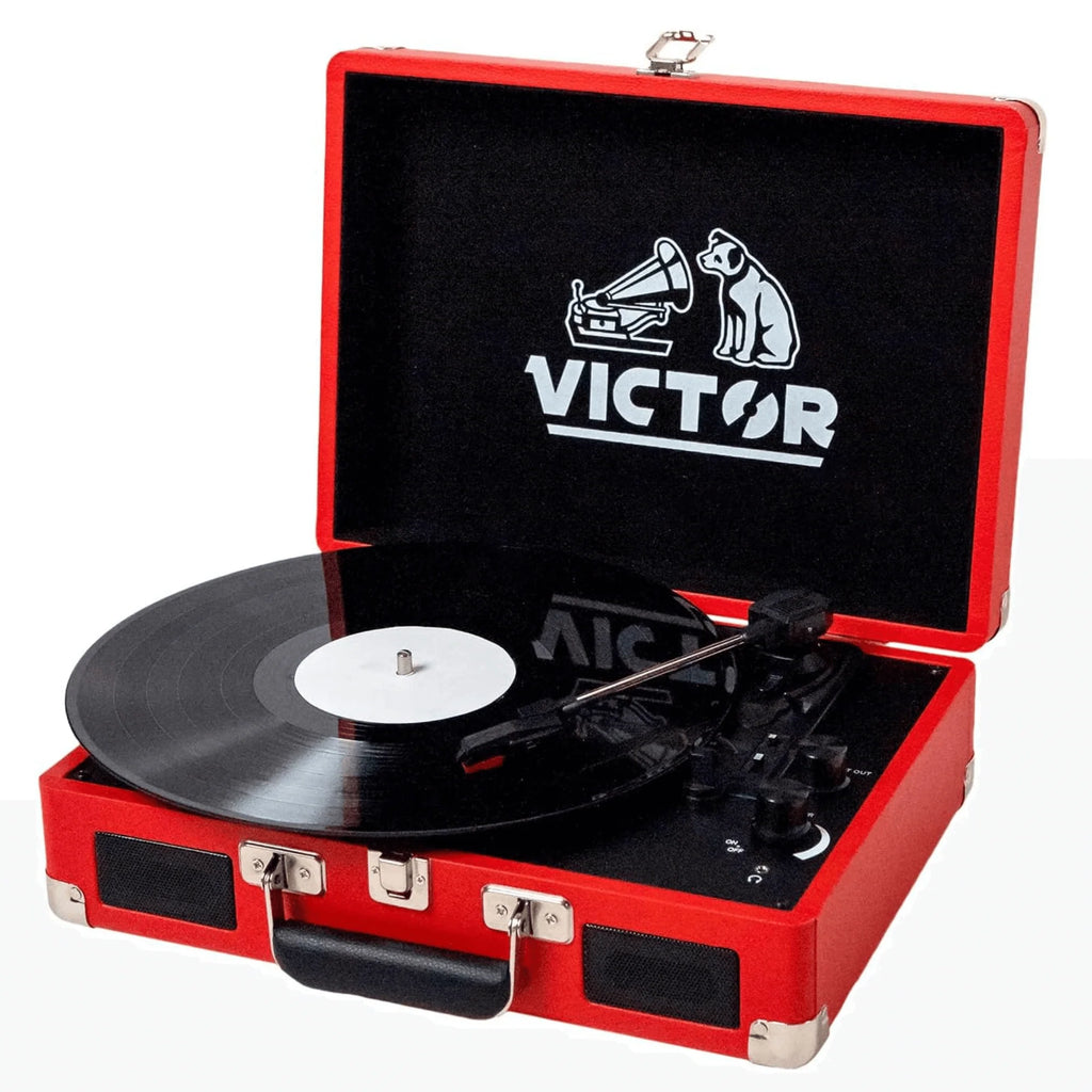 Victor Metro Dual Bluetooth Suitcase 3-Speed Turntable