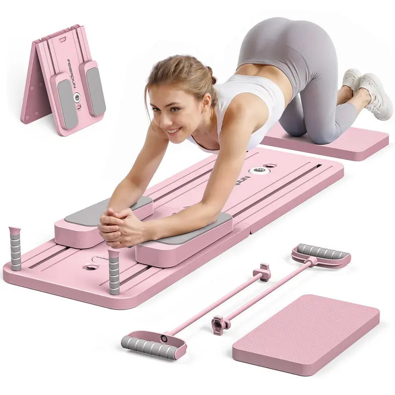 Pilates Board - Foldable Multifunctional Abdominal Muscle Core Trainer 300LBS Capacity