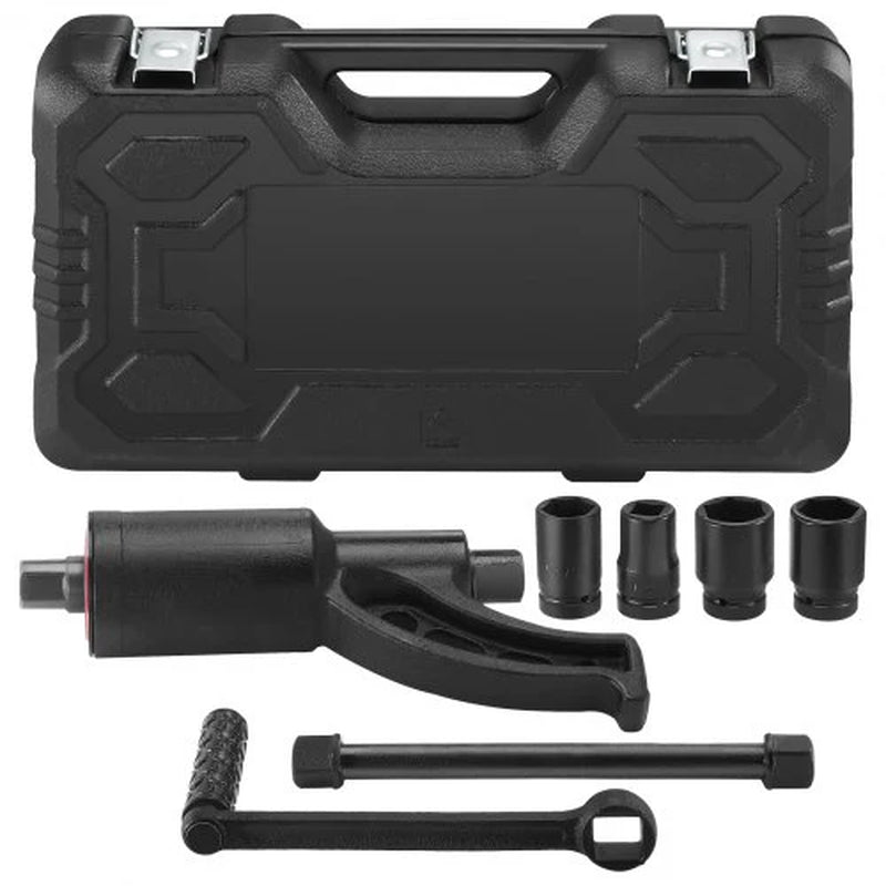 Torque Multiplier, Heavy Duty Torque Multiplier Wrench Set, 1 Inch Drive Lug Nut Wrench Torque Multiplier, 1:58 4800N.M Lug Nut Remover, with 4 Sockets and Storage Case for Truck Trailer RV