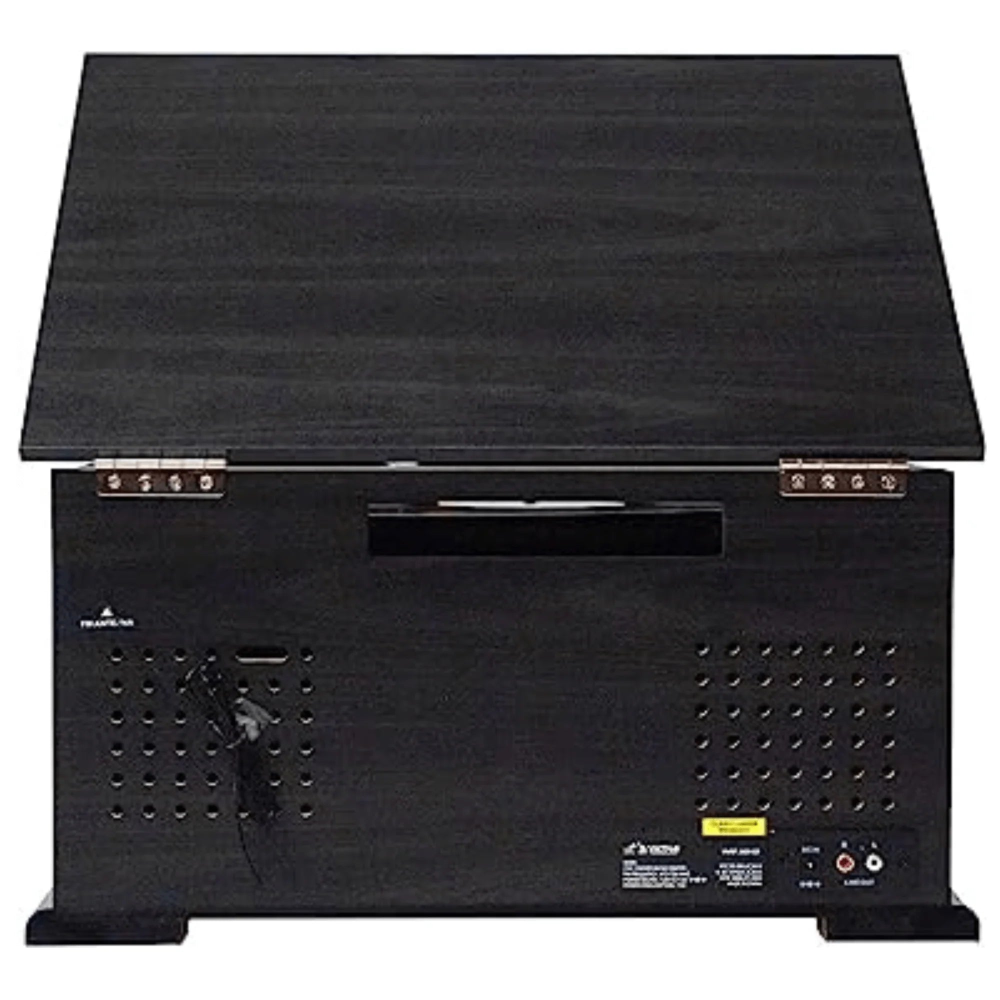 Victor State 7-In-1 Wood Music Center with 3-Speed Turntable and Dual Bluetooth