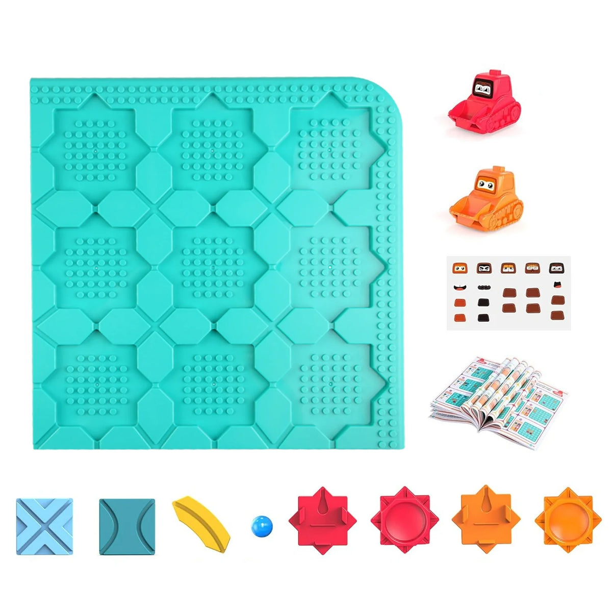 1Pc Kids Logical Road Builder Toy Brain Teasers Puzzles Montessori Toys Preschool Educational Learning Toys Puzzle STEM Board Game for 3 to 8 Years Old Boys Girls Birthday Gift