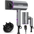 Professional Ionic Hair Dryer, 2000W Powerful Blow Dryer with Diffuser and Concentrator, for Home and Travel Use, Purple