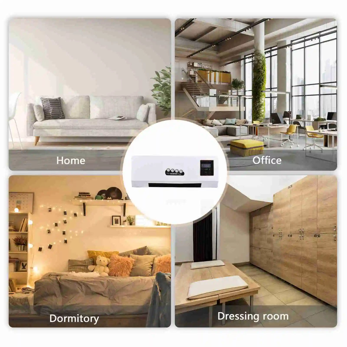 NEW Heater with Fan Heater Fan 2 in 1 Heating Nature Wind Timing Digital Display Wall Mounted Space Heater for Home Dormitory