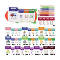 Phonics Flash Cards for Kids 3-8 - Learn to Read, Letter Sounds & Word Blending, Master Math Challenge- Homeschool Classroom Phonemic Awareness Toy, Preschool Kindergarten Learning Activities Gift