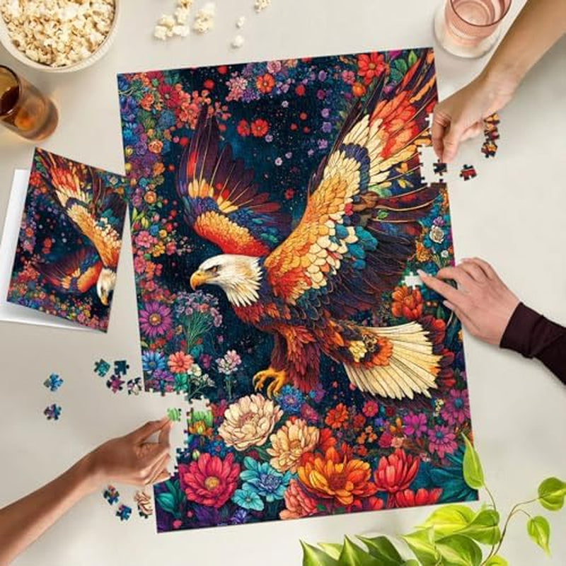 Iridescent Monarch Jigsaw Puzzles, Puzzles for Adults 1000 Pieces, Colorful Eagle Impossible Challenging Puzzles Game, Home Decoration Puzzle, Interlock Perfectly No Dust