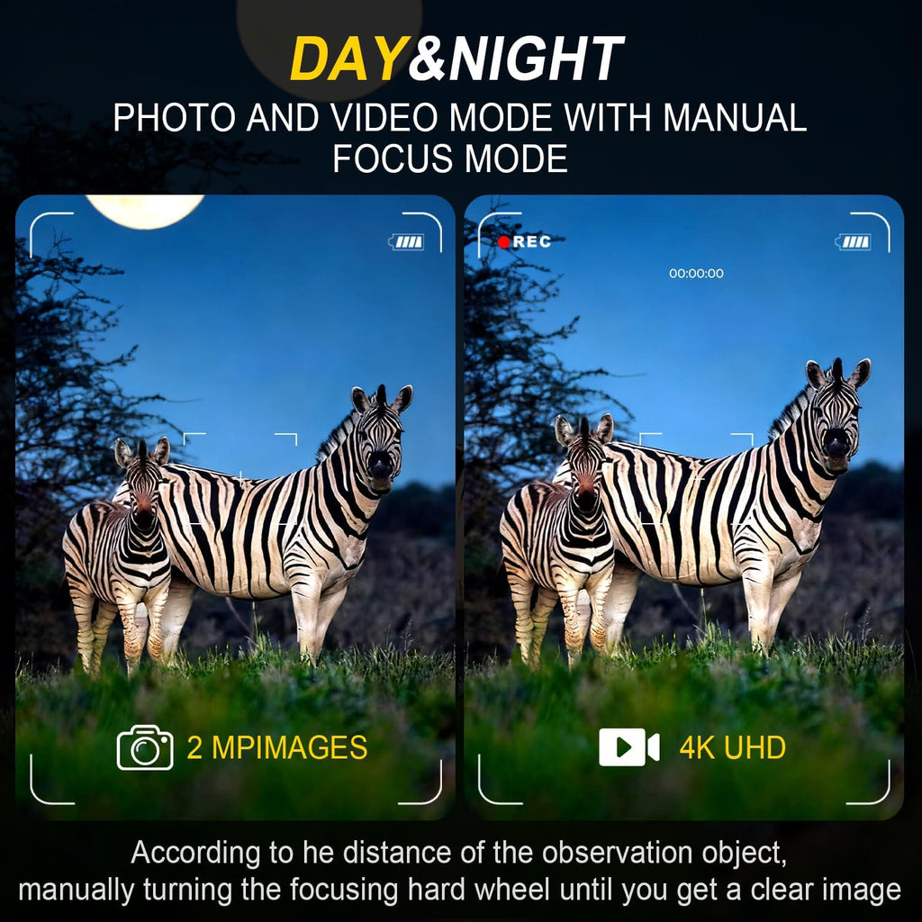 Night Vision Goggles - 4K Night Vision Binoculars for Adults Mit 32GB TFT Card 2700FT Ir/2000Mah, 2.8'' HD Screen, 7 Gear Infrared and 10X Digital Zoom for Outdoor Enthusiasts and Animal Watchers