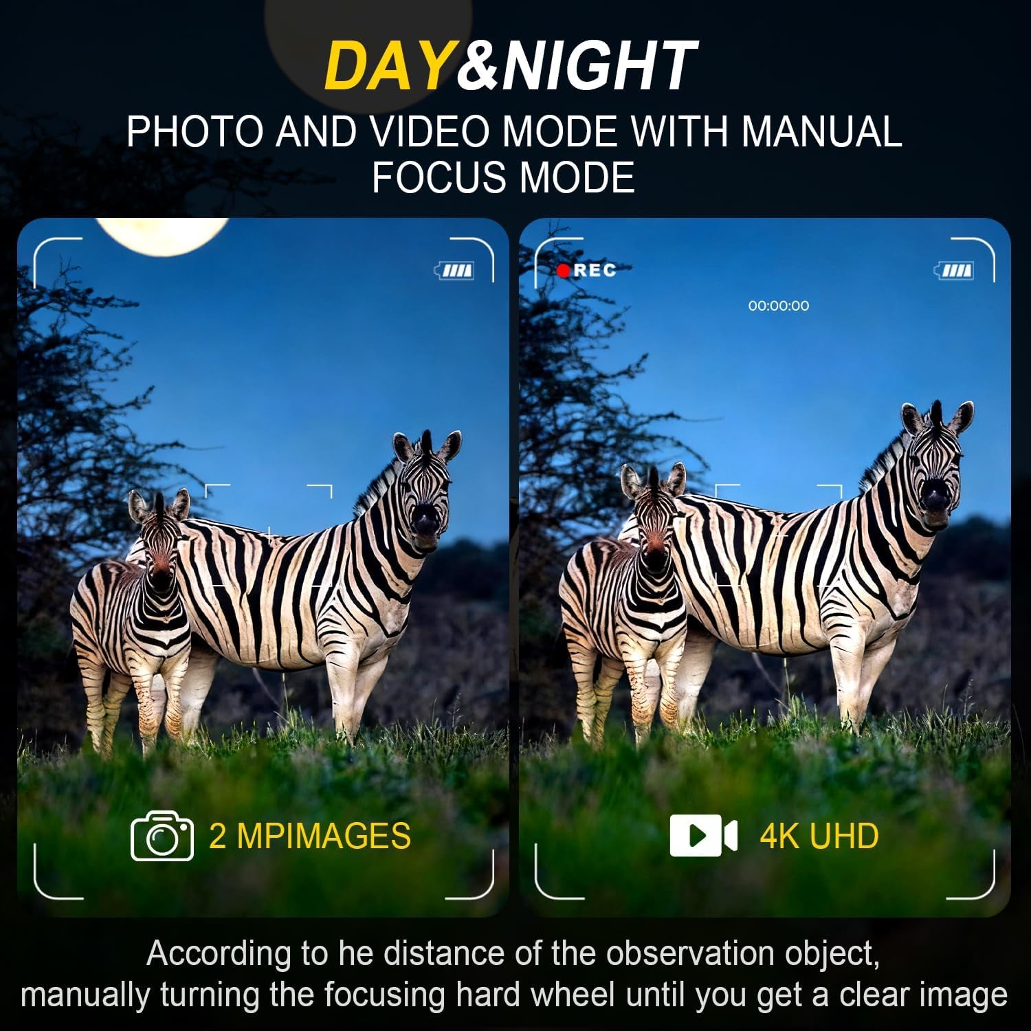 Night Vision Goggles - 4K Night Vision Binoculars for Adults Mit 32GB TFT Card 2700FT Ir/2000Mah, 2.8'' HD Screen, 7 Gear Infrared and 10X Digital Zoom for Outdoor Enthusiasts and Animal Watchers