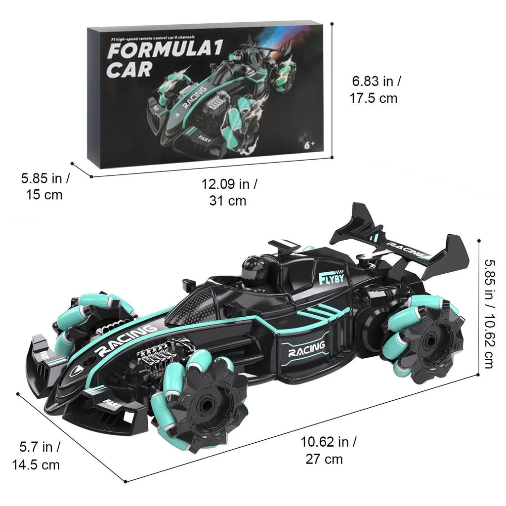 Formula One Full-Drift Racing Car Equipped with a Dual-Control Mode Controller and Gesture Control