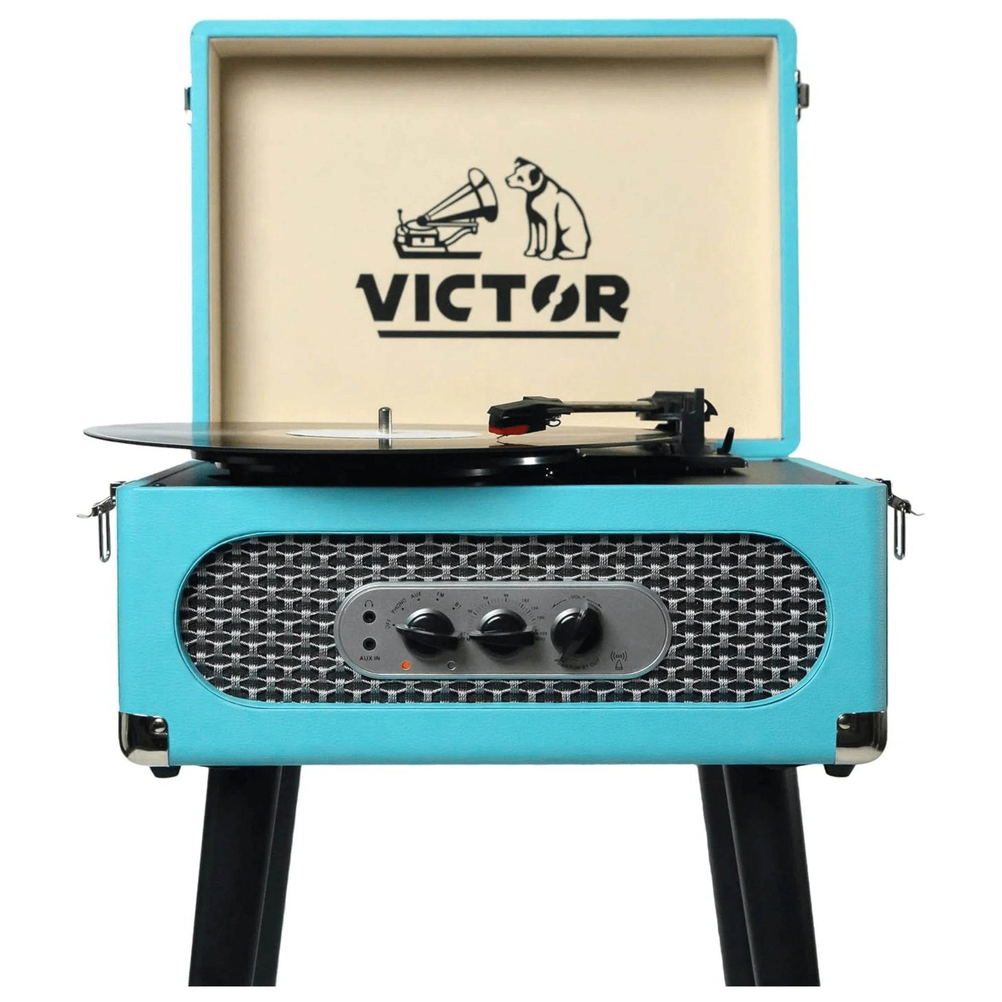 Victor Andover 5-In-1 Music Center with Chair-Height Legs and Bluetooth Function