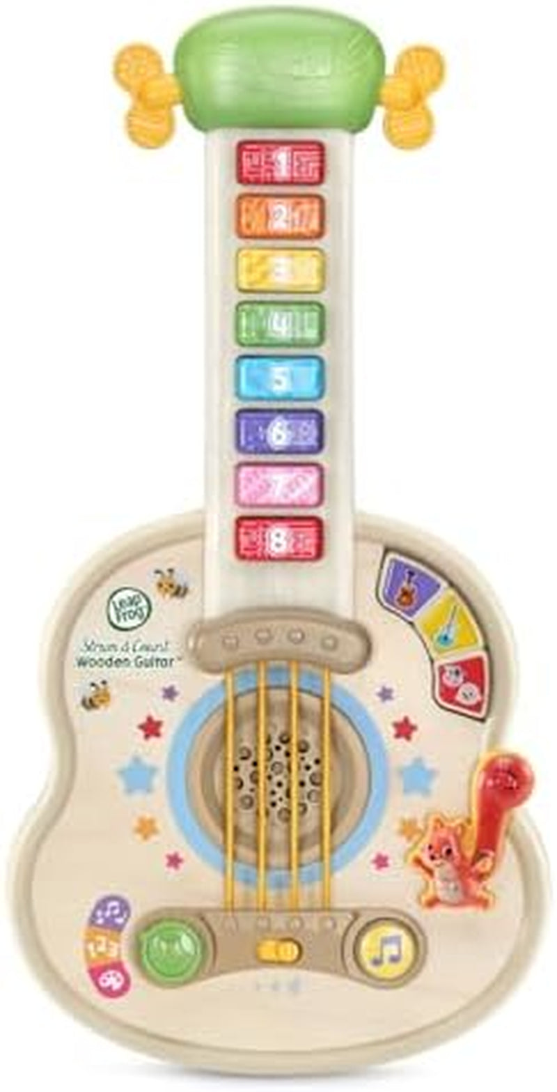Strum and Count Wooden Guitar, Musical Toddler Toy