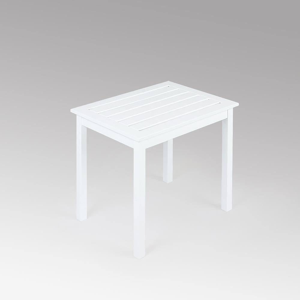 Alston White Wood Outdoor Side Table