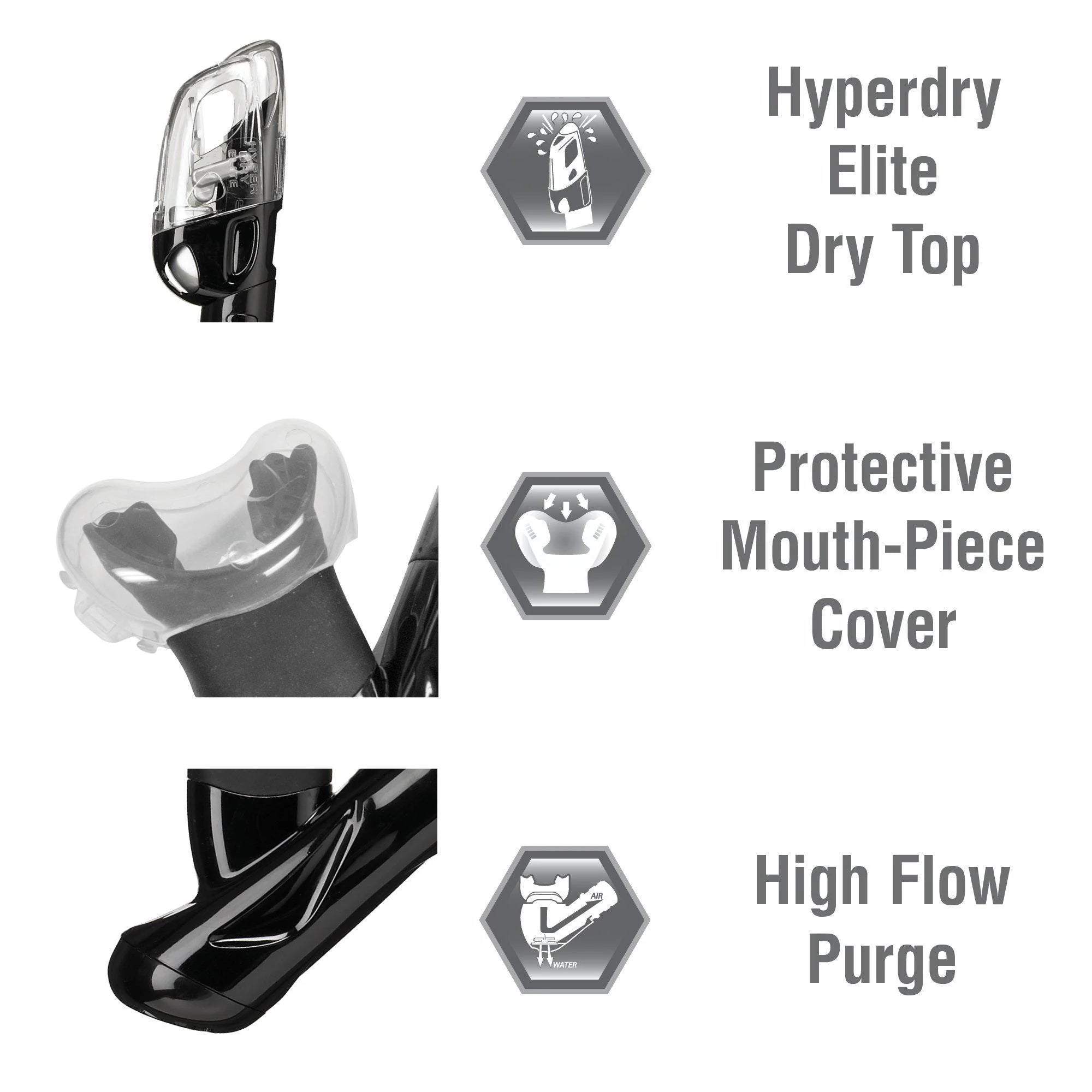 Sport Adult Serene Mask and Dry Snorkel Combo with Reusable Travel Bag