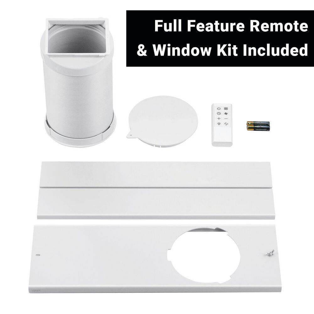 8,000 BTU (DOE) Portable Air Conditioner Cools 550 Sq. Ft. with Dehumidifier in White
