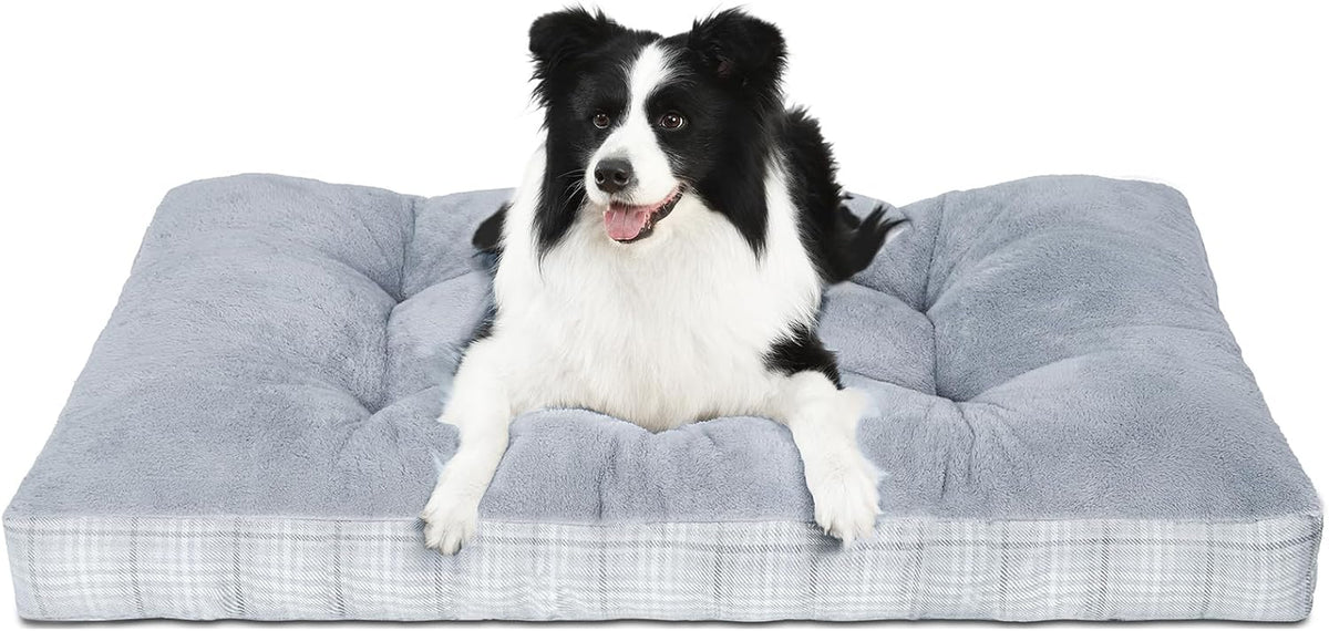 Washable L Dog Bed for Large Dogs with Anti-Slip Bottom, Premium Foam Pet Pad for Crate for Large Medium Small Sized Puppies(Grey) (Copy)