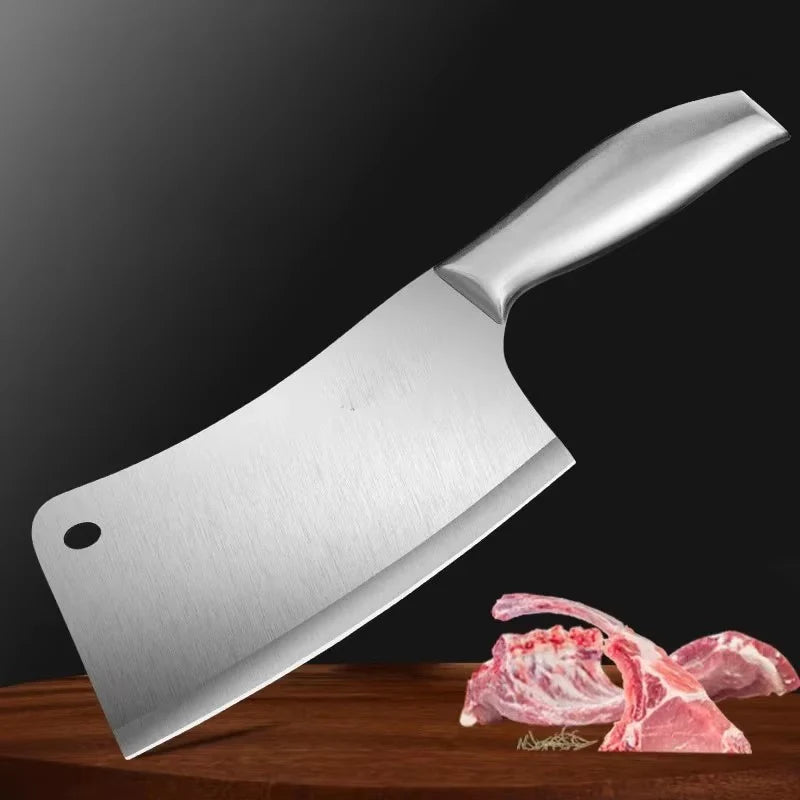 New 5-Piece Forged Stainless Steel Knife Set -Professional Chef Knife & Heavy Duty Bone Cutter for Home Kitchen & Restaurant Use