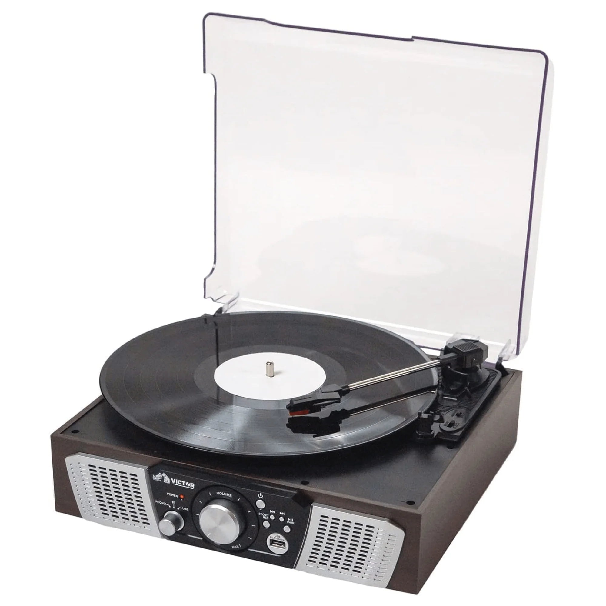 Victor Lakeshore 5-In-1 Hybrid BT Turntable System Espresso - Refurbished