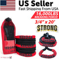KEEGAN TOOLS 1.25"X30' Kinetic Energy Recovery Rope 46000 Lbs Tow Rope Carry Bag