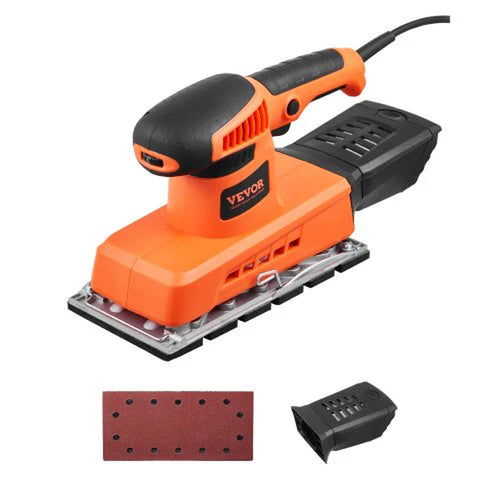 Sheet Sander, 1/2 Sheet 2.5A Electric Sander for Woodworking, Max. 12000RPM Variable Speed Sheet Finishing Sander with Sandpaper and Dust Box for Wood Polishing Sanding