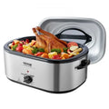 Electric Roaster Oven, 26 QT Turkey Roaster Oven with Self-Basting Lid, 1450W Roaster Oven with Defrost & Warm Function, Adjustable Temperature, Removable Pan & Rack, Fits Turkeys up to 30LBS
