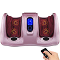 Therapeutic Kneading & Rolling Shiatsu Foot Massager W/ High Intensity Rollers, Remote - Rose