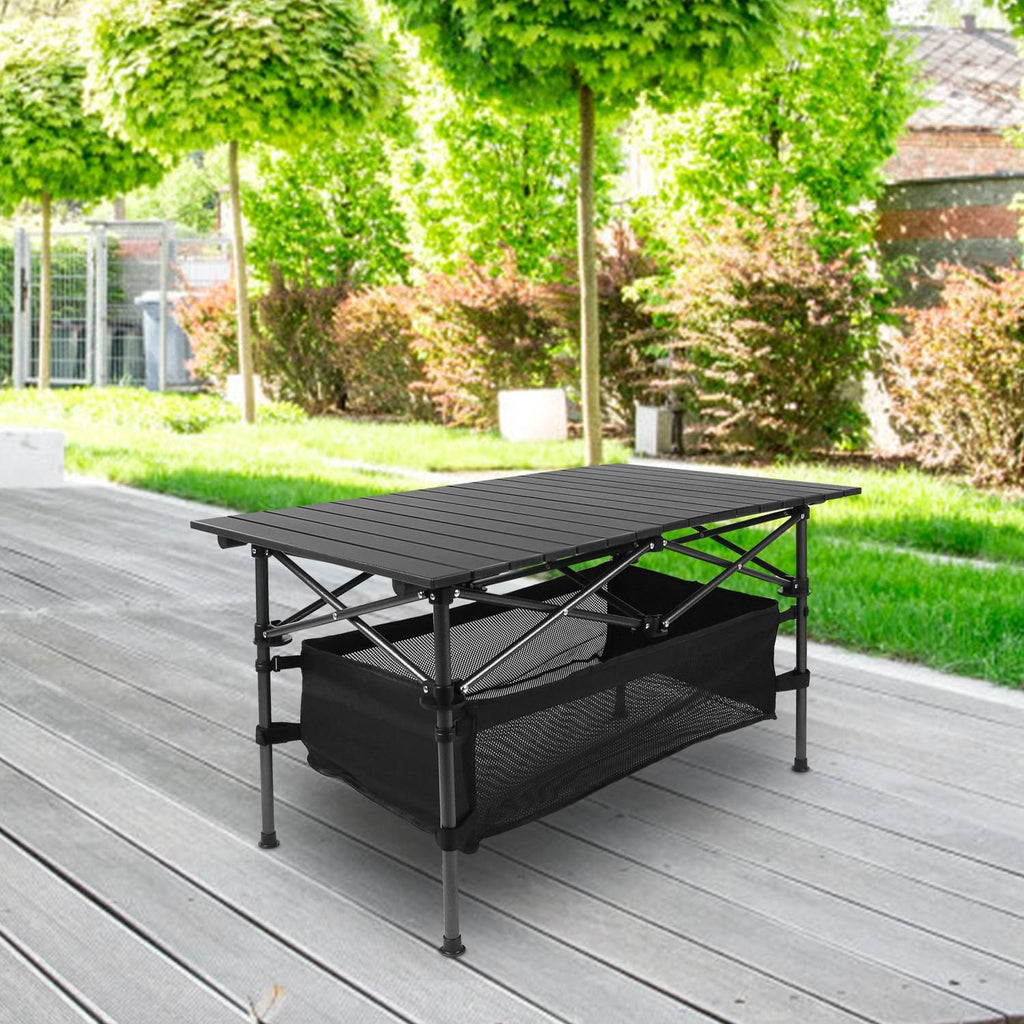 1Pc Folding Camping Table Portable Lightweight Aluminum Roll-Up Picnic BBQ Desk with Carrying Bag for Outdoor Beach Backyard Party Patio Fedex Shipping