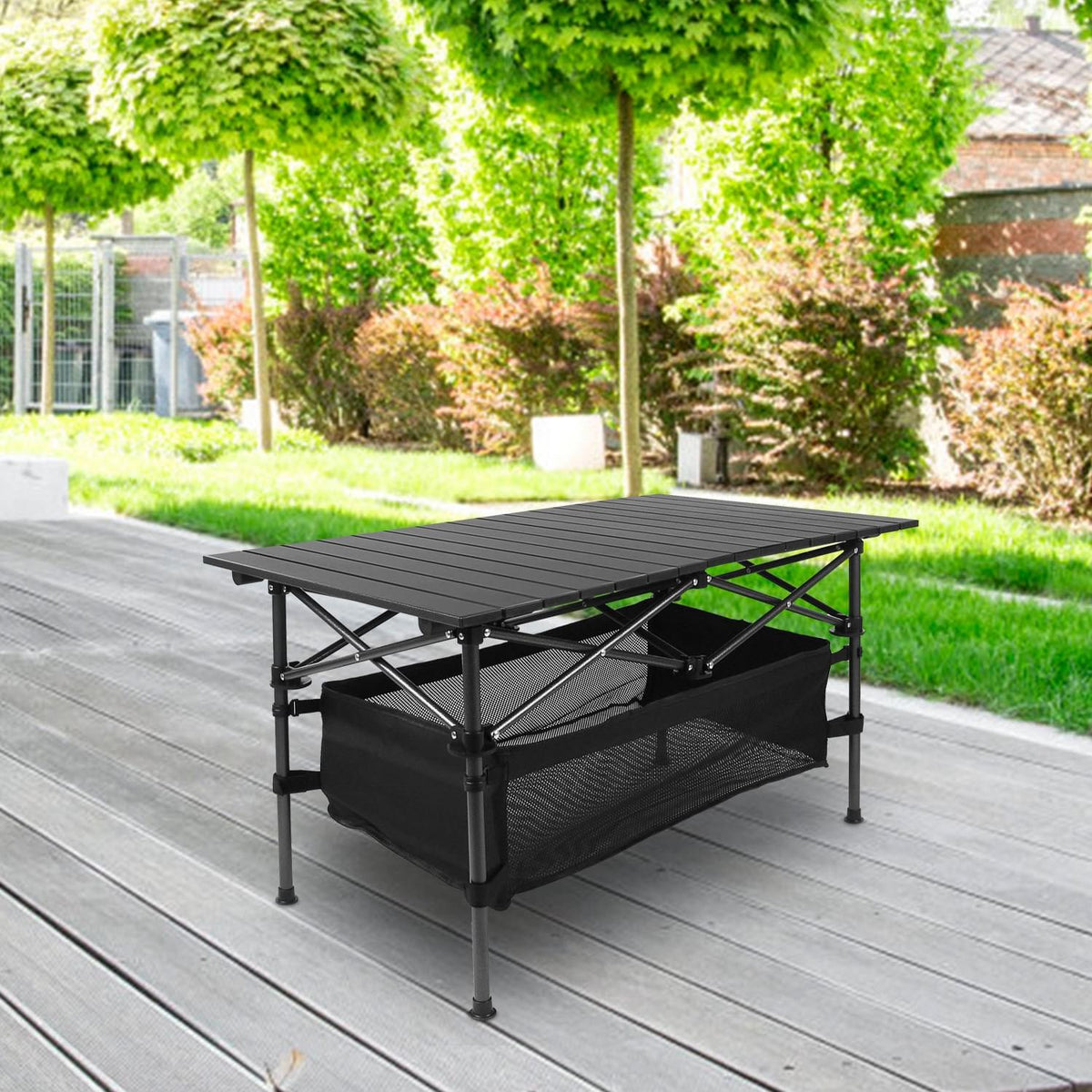 1Pc Folding Camping Table Portable Lightweight Aluminum Roll-Up Picnic BBQ Desk with Carrying Bag for Outdoor Beach Backyard Party Patio Fedex Shipping