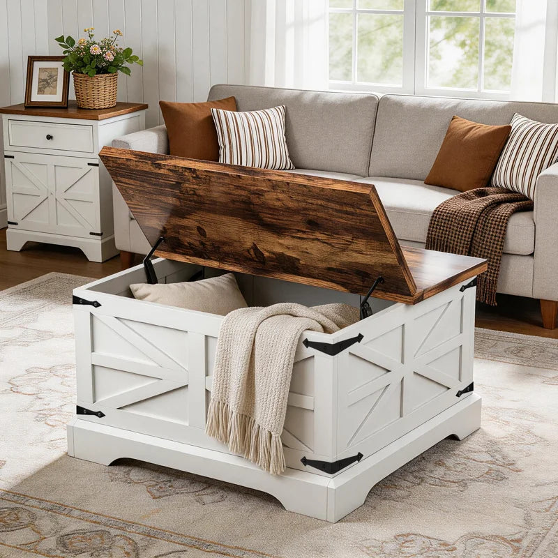 Fellsburg 31.1" W Square Lift Top Storage Coffee Table