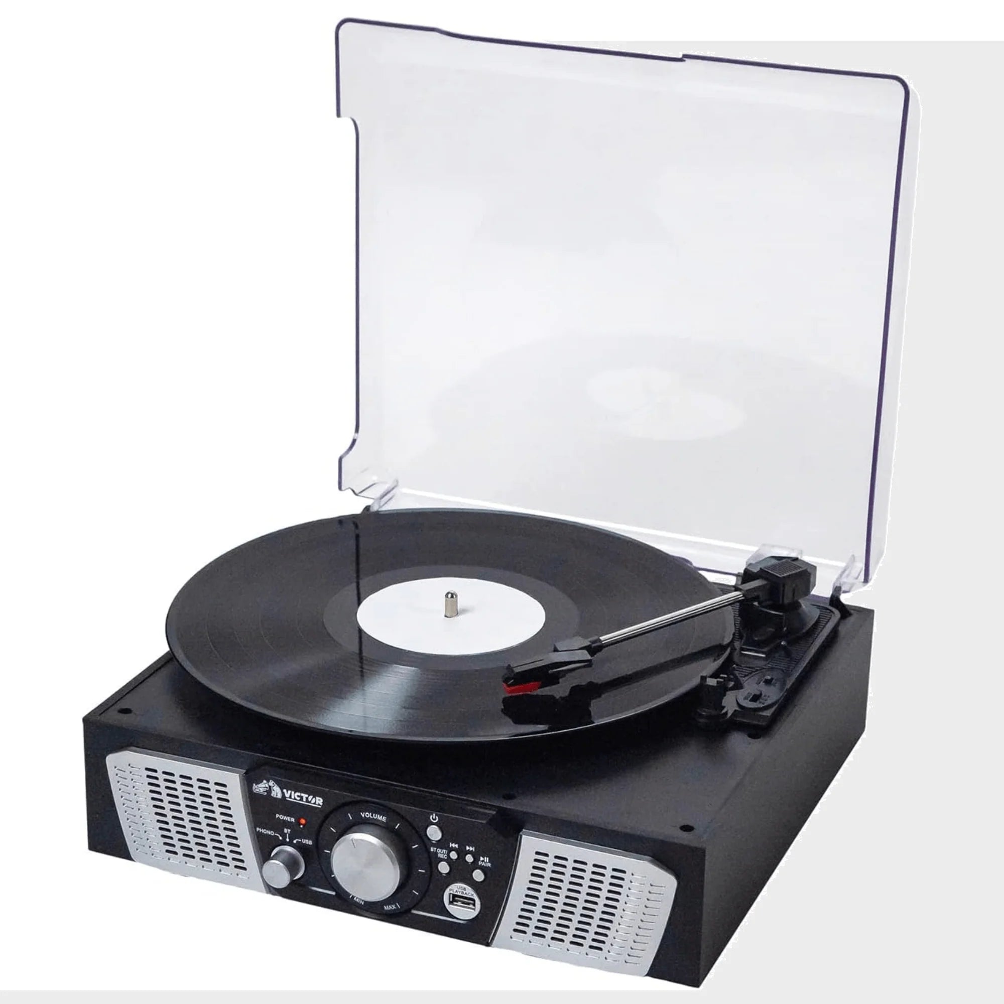 Victor Lakeshore 5-In-1 Hybrid BT Turntable System Black - Refurbished