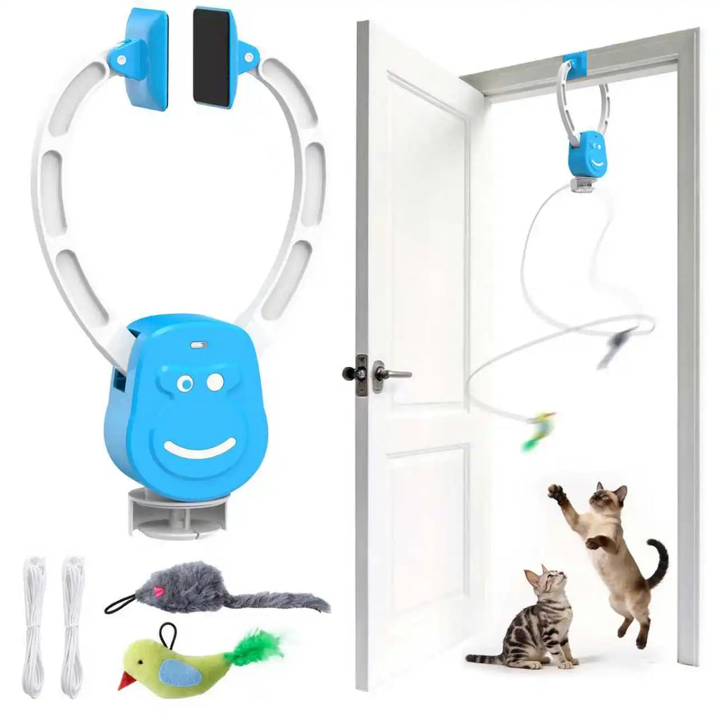 Interactive Cat Toys for Indoor Cats Automatic Electric Flying Bird Feather Mouse Toy ，Hanging Electric Kitty Toys ﻿