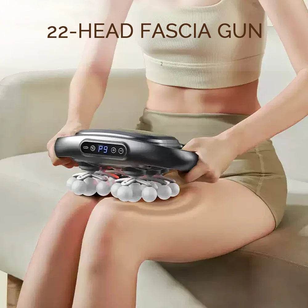 16-Head Fascia Gun High-Frequency Vibration Body Massage Gun Back and Waist Massager Neck Shoulder Massager Muscle Masajeador
