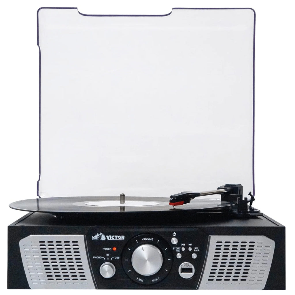 Victor Lakeshore 5-In-1 Hybrid BT Turntable System Black - Refurbished