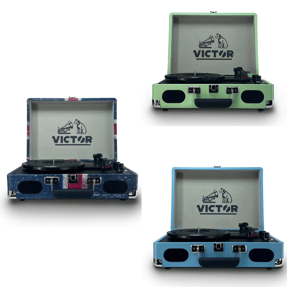 Victor Metro plus Portable Dual Bluetooth Suitcase Turntable