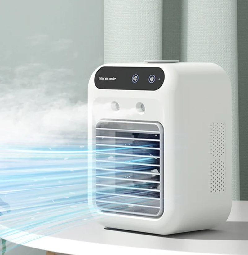 Spray Fan Home Multi-Functional Small Desktop Air Conditioner Fan Portable Mobile Humidifying Cooling Fan
