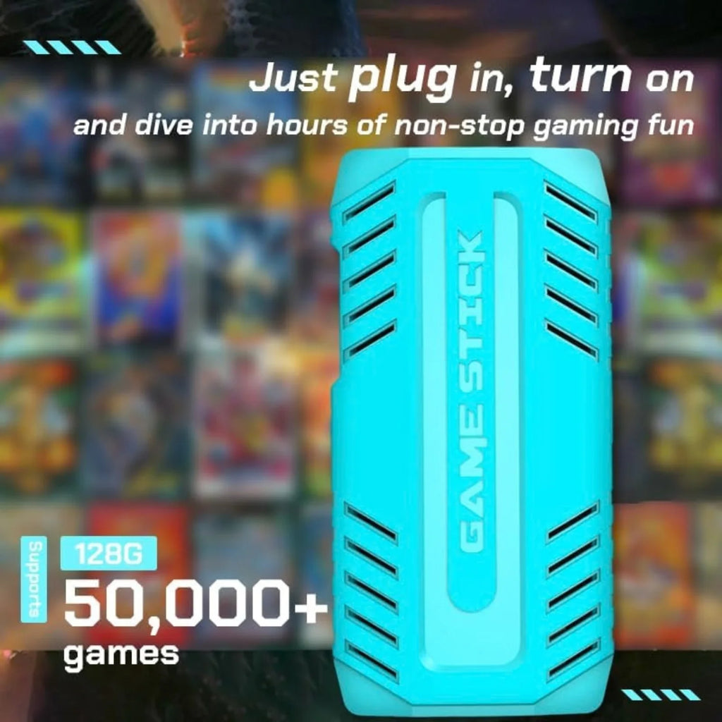 Game Console with 50000+ Games, 40 Emulators, Dual Wireless Controllers, 4K HDMI