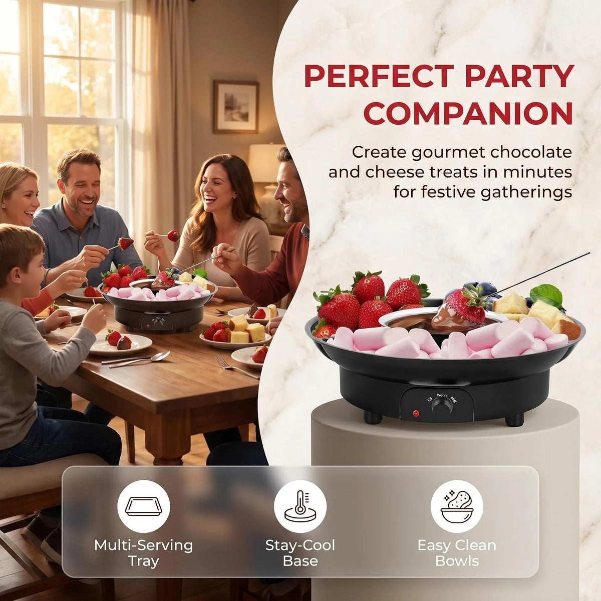 Caramel Apple Lazy Susan,Electric Chocolate Fondue Pot
