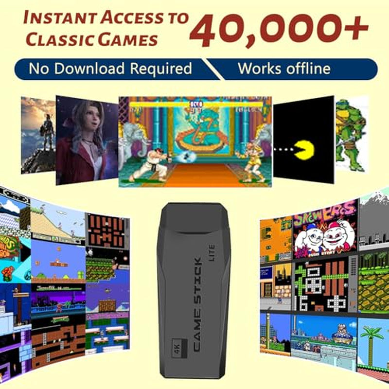 Retro Gaming Console Pro 4K HDMI, 40,000+ Games